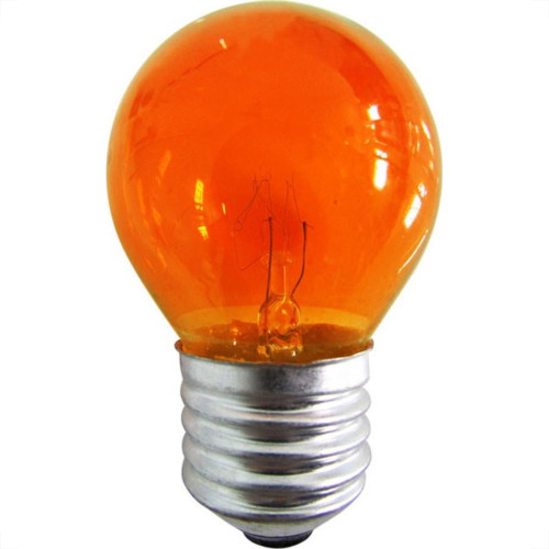Lampada Bolinha Brasfort 15Wx127V Laranja 8482 - Kit C/25 Lampada Bolinha Brasfort 15Wx127V Laranja 8482 - Kit C/25