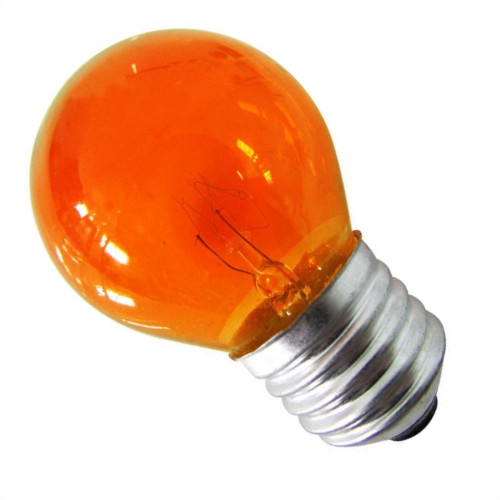 Lampada Bolinha Brasfort 15Wx127V Laranja 8482 - Kit C/25 Lampada Bolinha Brasfort 15Wx127V Laranja 8482 - Kit C/25