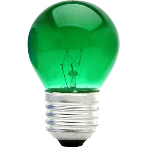Lampada Bolinha Brasfort 15Wx127V Verde 8484 - Kit C/25 Lampada Bolinha Brasfort 15Wx127V Verde 8484 - Kit C/25