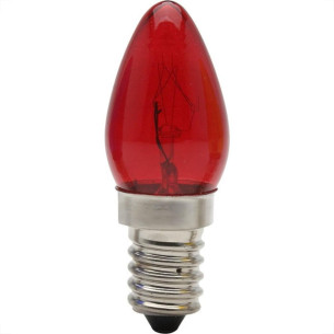 Lampada Chupeta Brasfort 07Wx127 Vermelha E14 8499 - Kit C/25 