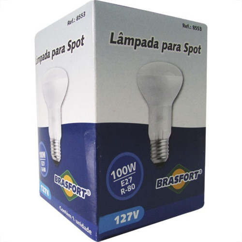 Lampada Spot(Mini)Brasfort R80 100 X 127 8553 Lampada Spot(Mini)Brasfort R80 100 X 127 8553