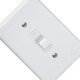 Kit C/4 - Conjunto Perlex''Branca''Com Placa(1Bipolar) 2306