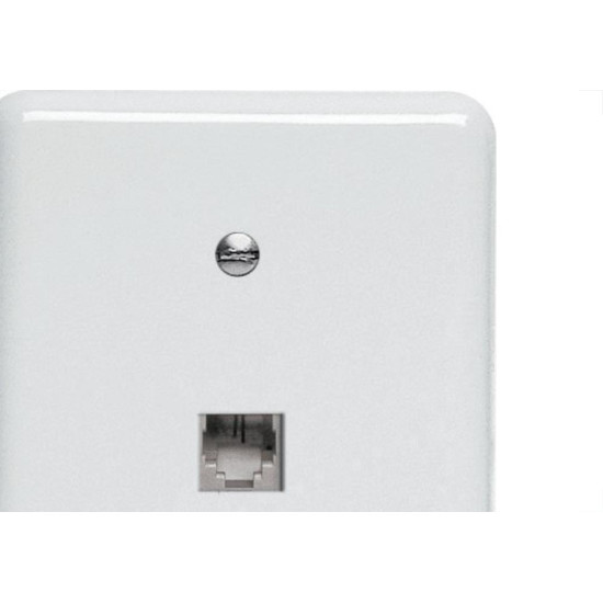 Conjunto Tomada Fone Perlex''Branca''Com Placa(Rj11) 2361