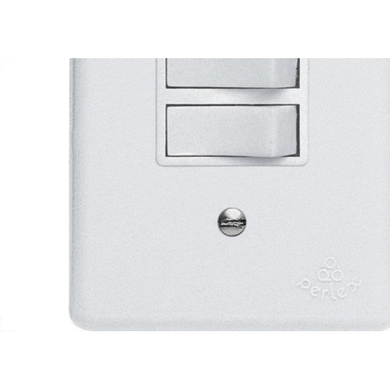 Kit C/2 - Conjunto Perlex''Branca''Com Placa(1Simples+1Pa...