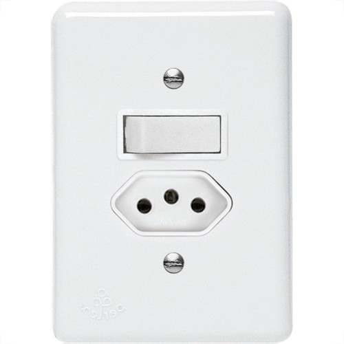 Kit C/5 - Conjunto Perlex''Branca''Com Placa(1Paralelo+To...