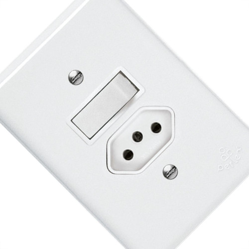 Kit C/5 - Conjunto Perlex''Branca''Com Placa(1Paralelo+To...