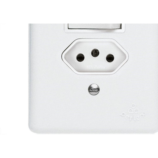 Kit C/5 - Conjunto Perlex''Branca''Com Placa(1Paralelo+To...