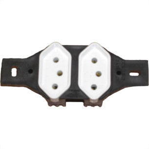 Kit C/3 - Conjunto Perlex''Branca''Sem Placa(2Tomadas 10A...