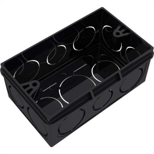 Caixinha Luz Plastica 4X2 Tigre Preta Pesado - Kit C/24