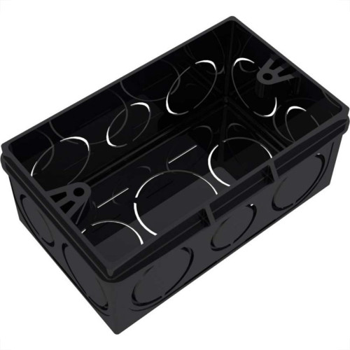 Caixinha Luz Plastica 4X2 Tigre Preta Pesado - Kit C/24 Caixinha Luz Plastica 4X2 Tigre Preta Pesado - Kit C/24