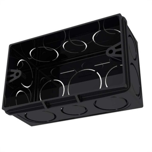 Caixinha Luz Plastica 4X2 Tigre Preta Pesado - Kit C/24 Caixinha Luz Plastica 4X2 Tigre Preta Pesado - Kit C/24