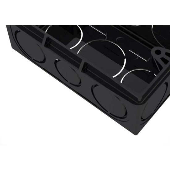 Caixinha Luz Plastica 4X2 Tigre Preta Pesado - Kit C/24 Caixinha Luz Plastica 4X2 Tigre Preta Pesado - Kit C/24