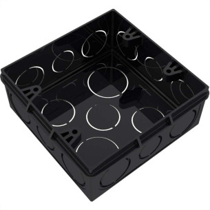 Caixinha Luz Plastica 4X4 Tigre Preta Pesado - Kit C/12
