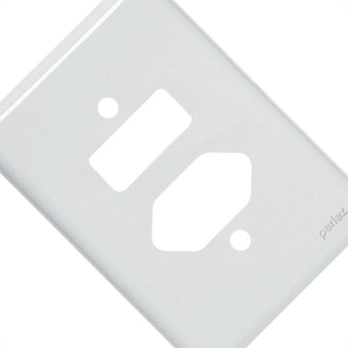 Kit C/4 - Placa Perlex Branca 4X2 (1 Saida+1Tomada) 23Pl2It Kit C/4 - Placa Perlex Branca 4X2 (1 Saida+1Tomada) 23Pl2It