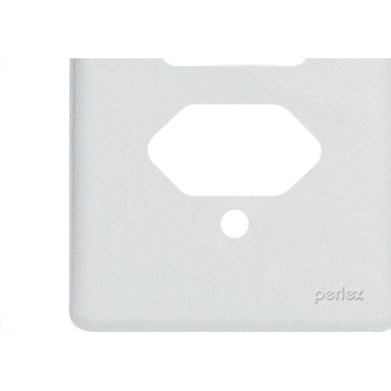 Kit C/4 - Placa Perlex Branca 4X2 (1 Saida+1Tomada) 23Pl2It Kit C/4 - Placa Perlex Branca 4X2 (1 Saida+1Tomada) 23Pl2It