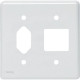 Kit C/2 - Placa Perlex Branca 4X4 (2 Saida+Tomada) 23Pl2/1T