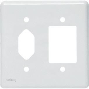 Kit C/4 - Placa Perlex Branca 4X4 (3 Saida+Tomada) 23Pl3/1T