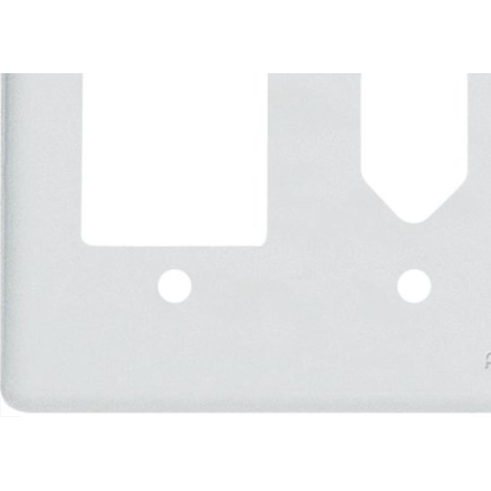 Kit C/2 - Placa Perlex Branca 4X4 (3 Saida+Tomada) 23Pl3/1T