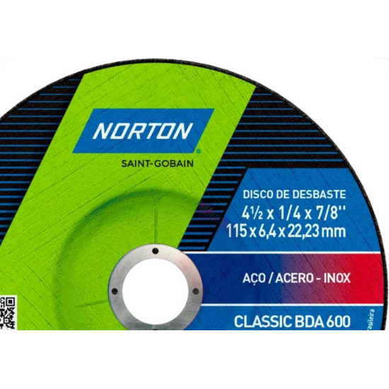 Disco Desbaste Norton 4.1/2 X 7/8 Da600 