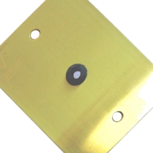 Placa Piso Latao 4X2 Passagem Cabo Pl42F Placa Piso Latao 4X2 Passagem Cabo Pl42F
