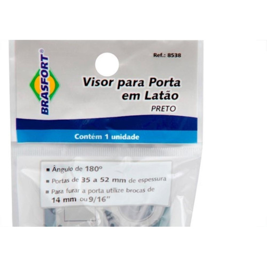 Visor Para Porta Brasfort Preto 8538