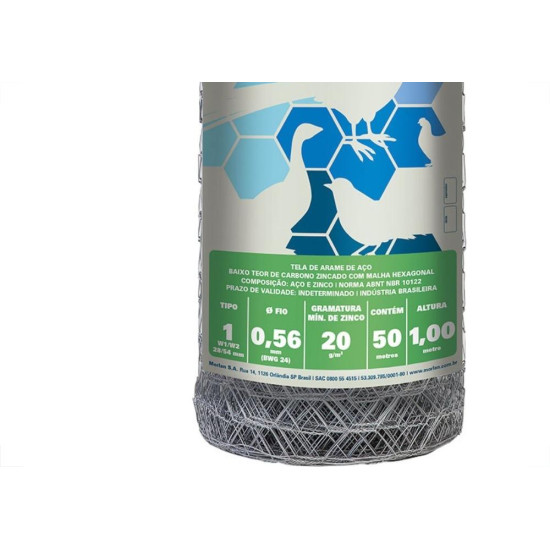 Tela Arame Morlan Pinteiro 1X24X1,0 50M 985 Tela Arame Morlan Pinteiro 1X24X1,0 50M 985