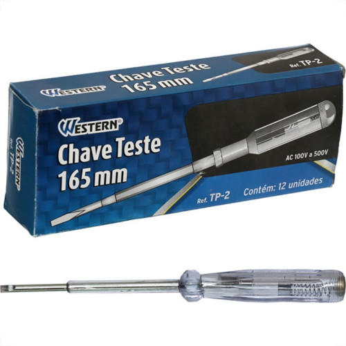 Chave Fenda Teste Western 165Mm Media Tp-2 - Kit C/12 Chave Fenda Teste Western 165Mm Media Tp-2 - Kit C/12