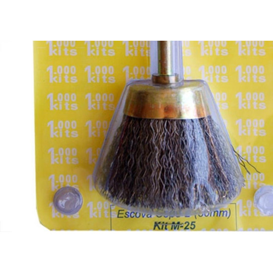 Escova Aco Milkits Copo 50Mm 2'' Cartela 1 Peca M25