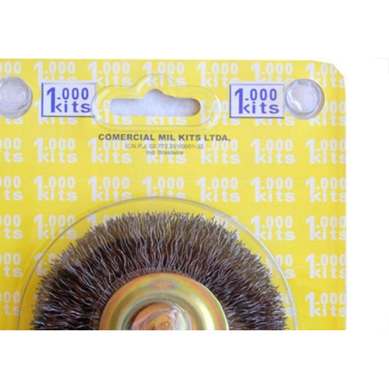 Escova Aco Milkits 3 X 1/2 Com Haste Cartela 1 Peca M29