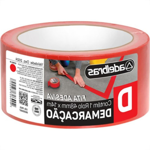 Fita Demarcacao Solo Adelbras 48X14M Vermelha Fita Demarcacao Solo Adelbras 48X14M Vermelha