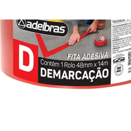 Fita Demarcacao Solo Adelbras 48X14M Vermelha Fita Demarcacao Solo Adelbras 48X14M Vermelha