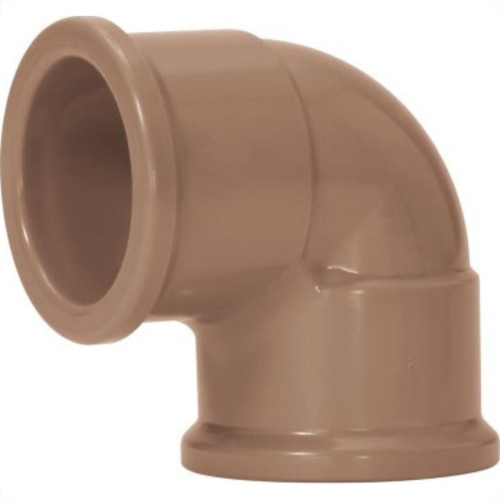 Cotovelo Marrom Amanco Liso/Liso 90''X 25Mm 11671 - Kit C/50 Cotovelo Marrom Amanco Liso/Liso 90''X 25Mm 11671 - Kit C/50