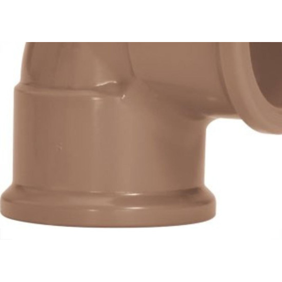 Cotovelo Marrom Amanco Liso/Liso 90''X 60Mm 11675 - Kit C/10 Cotovelo Marrom Amanco Liso/Liso 90''X 60Mm 11675 - Kit C/10