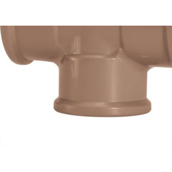 Tee Marrom Amanco Liso/Liso/Liso 32Mm 10297/11836 - Kit C/25 Tee Marrom Amanco Liso/Liso/Liso 32Mm 10297/11836 - Kit C/25