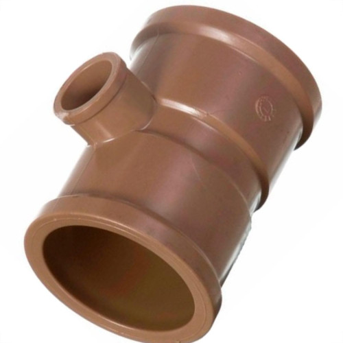 Tee Marrom Amanco Reducao Liso/Liso/Liso 50Mmx25Mm 10305/11825 - Kit C/10 Tee Marrom Amanco Reducao Liso/Liso/Liso 50Mmx25Mm 10305/11825 - Kit C/10