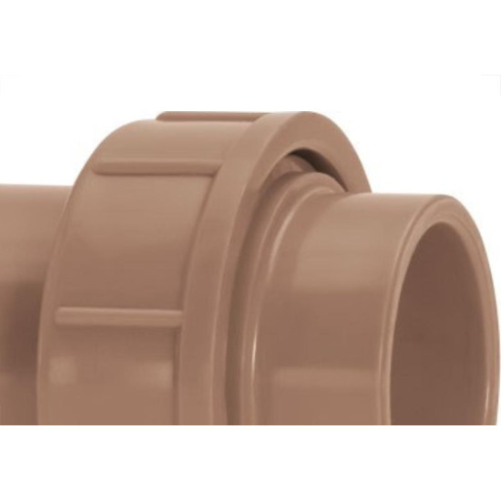 Uniao Marrom Amanco Liso/Liso 60Mm X 60Mm 11878 - Kit C/5 Uniao Marrom Amanco Liso/Liso 60Mm X 60Mm 11878 - Kit C/5
