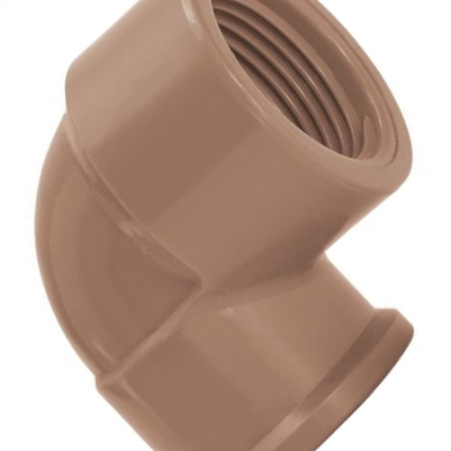 Cotovelo Marrom Amanco Liso/Rosca 25Mm X3/4 11684 - Kit C/50 Cotovelo Marrom Amanco Liso/Rosca 25Mm X3/4 11684 - Kit C/50