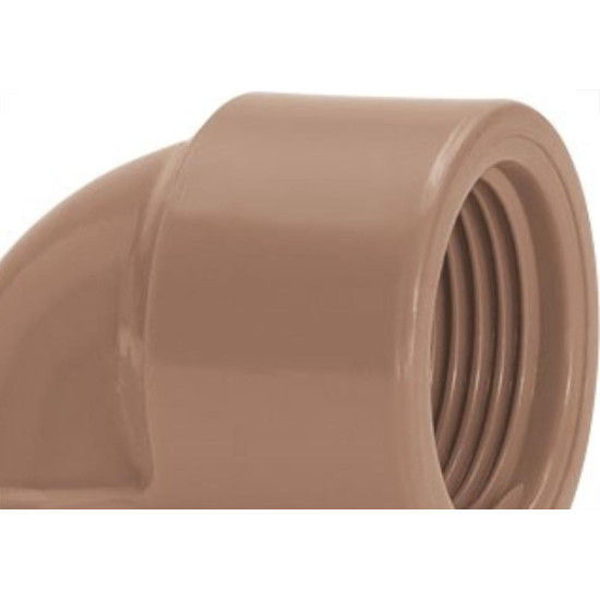 Cotovelo Marrom Amanco Reducao Liso/Rosca 25X1/2 11683 - Kit C/50 Cotovelo Marrom Amanco Reducao Liso/Rosca 25X1/2 11683 - Kit C/50