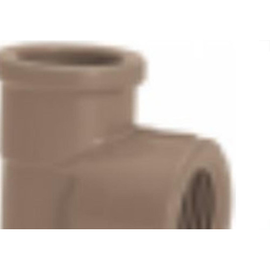 Tee Marrom Amanco Reducao Liso/Liso/Rosca 25Mmx1/2'' 10322/11847 - Kit C/50 Tee Marrom Amanco Reducao Liso/Liso/Rosca 25Mmx1/2'' 10322/11847 - Kit C/50