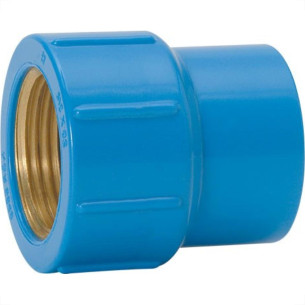 Luva Azul Amanco Liso/Rosca 25Mm X 3/4'' 11752 - Kit C/24 