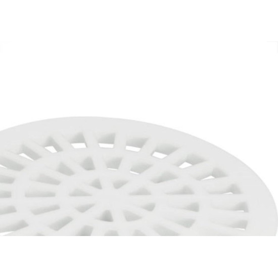 Grelha Plastica Amanco Redonda Branca 15X15 11626