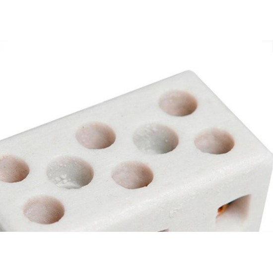 Conector Porcelana Brasfort 3Polos 16Mm 8767 - Kit C/12 Conector Porcelana Brasfort 3Polos 16Mm 8767 - Kit C/12