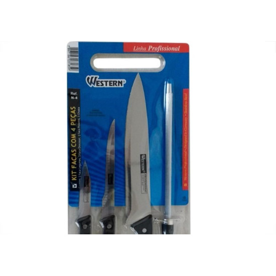 Kit Facas Western Com 4 Pecas 185 N-4