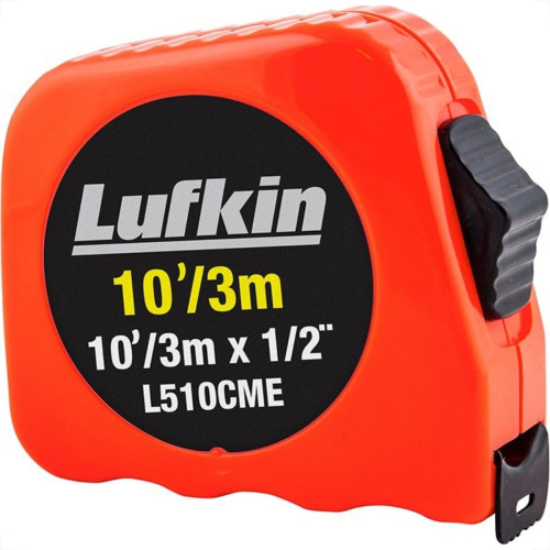 Trena Lufkin 3M/1/2'' Com Trava L510 Laranja L510Cme Trena Lufkin 3M/1/2'' Com Trava L510 Laranja L510Cme