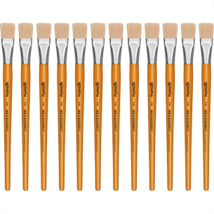 Pincel Para Artesanato Roma Ponta Chata 24 615 24 - Kit C/12 