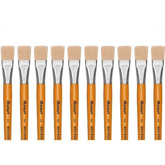 Pincel Para Artesanato Roma Ponta Chata 24 615 24 - Kit C/12 