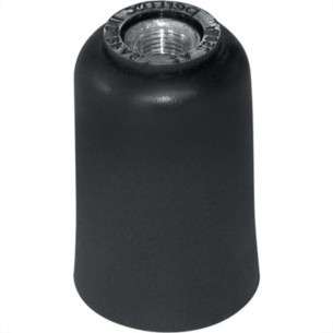 Soquete Abajur Coluna Liso Perlex Preto 1103Pr