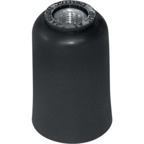 Soquete Abajur Coluna Liso Perlex Preto 1103Pr