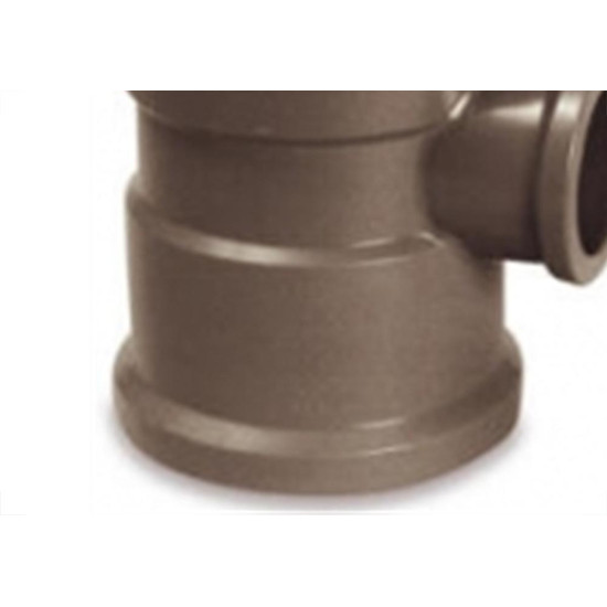 Tee Marrom Tigre Liso Liso Liso Reducao 40Mmx25Mm - Kit C/10