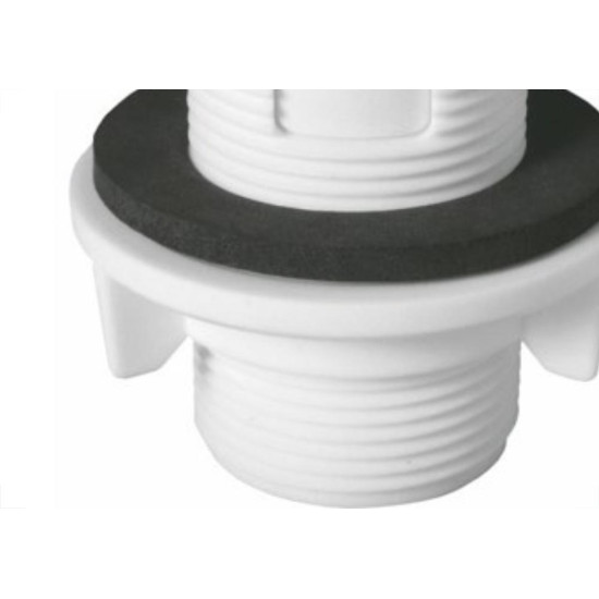 Valvula Tanque Plastica Tigre Branca 1.1/4E1.1/2 Valvula Tanque Plastica Tigre Branca 1.1/4E1.1/2